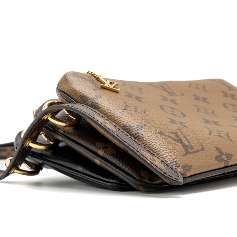 AAA Replica Louis Vuitton LV LV3 POCHETTE SHOULDER BAG REVERSE MONOGRAM CANVAS LAMBSKIN GHW