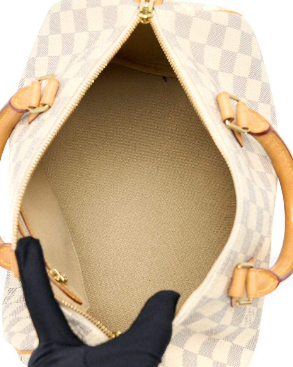 AAA Replica Louis Vuitton LV SPEEDY BANDOULIERE 30 DAMIER AZUR GHW
