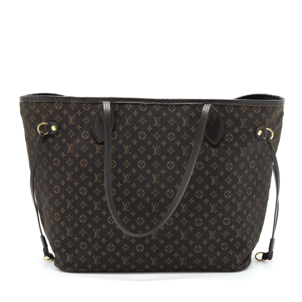 AAA Replica Louis Vuitton LV NEVERFULL MM MONOGRAM FABRIC DARK BROWN GHW