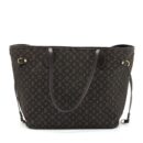 AAA Replica Louis Vuitton LV NEVERFULL MM MONOGRAM FABRIC DARK BROWN GHW