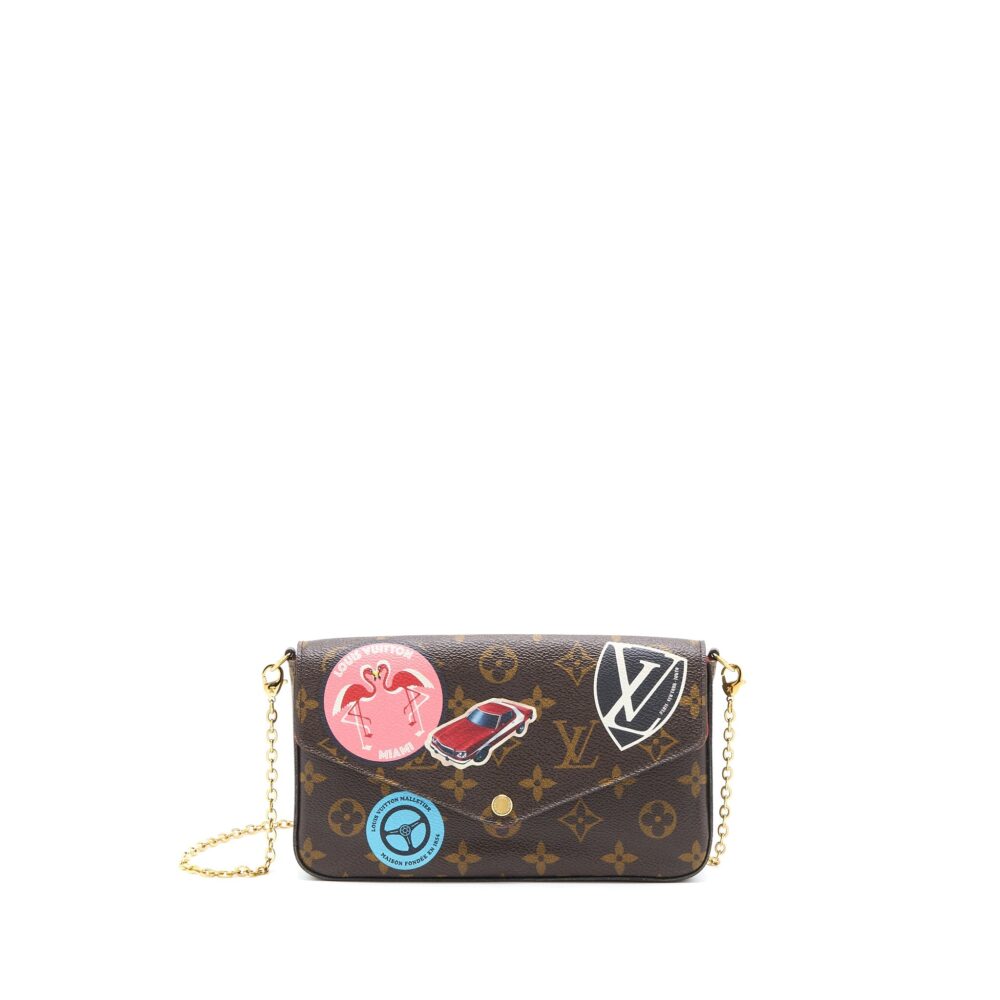 AAA Replica Louis Vuitton LV FELICIE POCHETTE LIMITED EDITION MONOGRAM CANVAS GHW