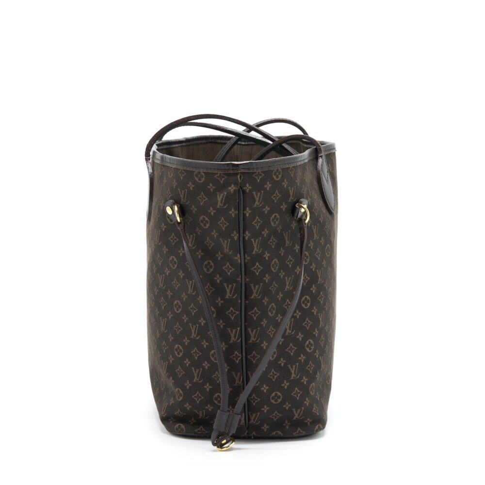 AAA Replica Louis Vuitton LV NEVERFULL MM MONOGRAM FABRIC DARK BROWN GHW