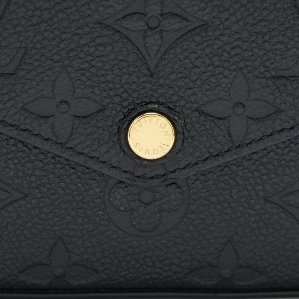 AAA Replica Louis Vuitton LV FELICIE POCHETTE MONOGRAM EMPREINTE LEATHER BLACK