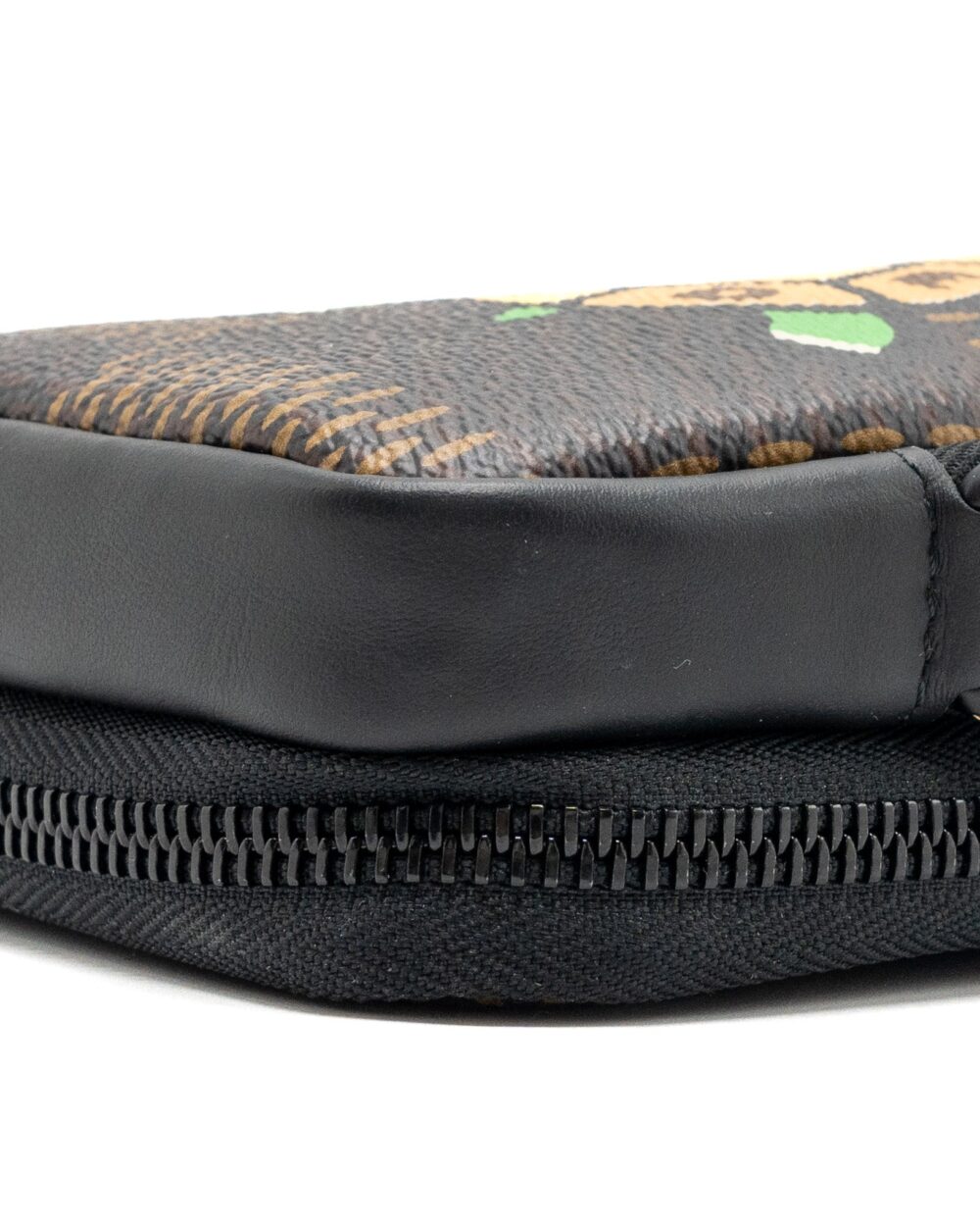 AAA Replica Louis Vuitton LV NIGO DOUBLE PHONE POUCH LIMITED EDITION BLACK HARDWARE