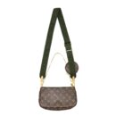 AAA Replica Louis Vuitton LV MULTI POCHETTE KAHKI STRAP MONOGRAM GHW