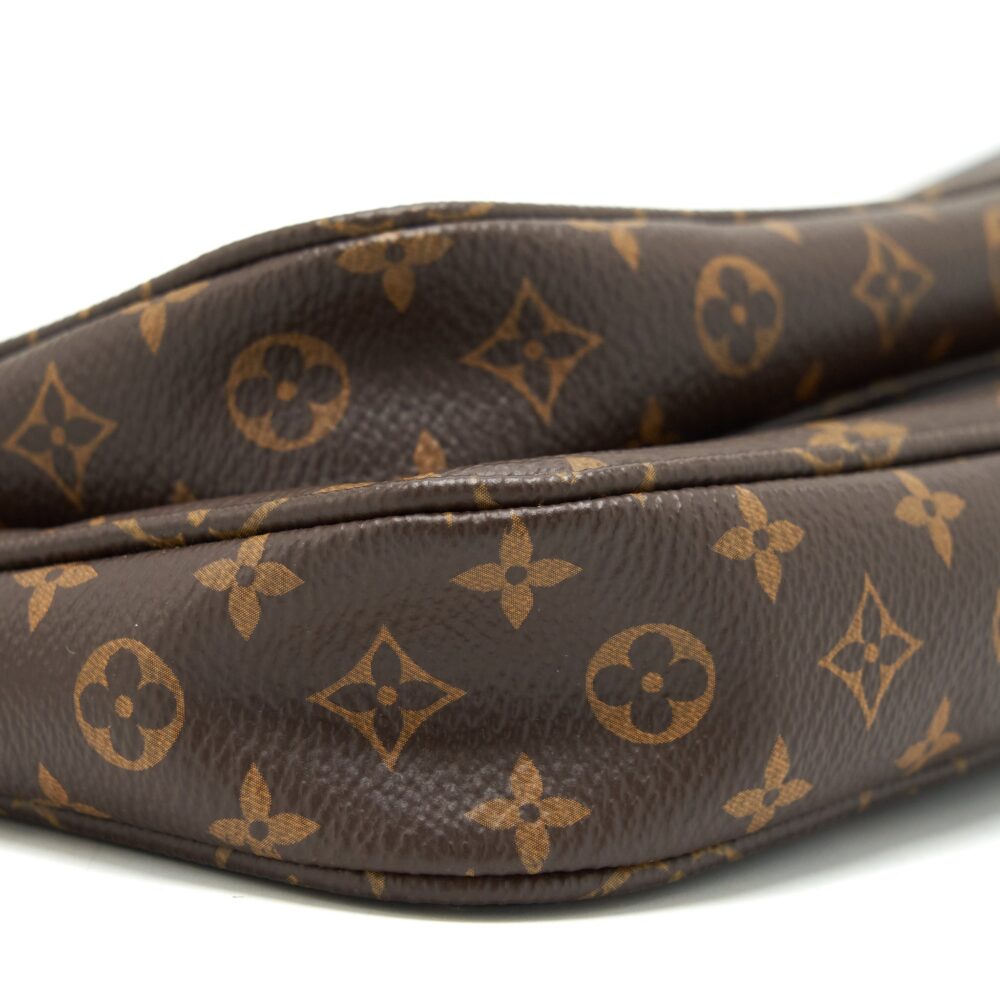 AAA Replica Louis Vuitton LV MULTI POCHETTE KAHKI STRAP MONOGRAM GHW