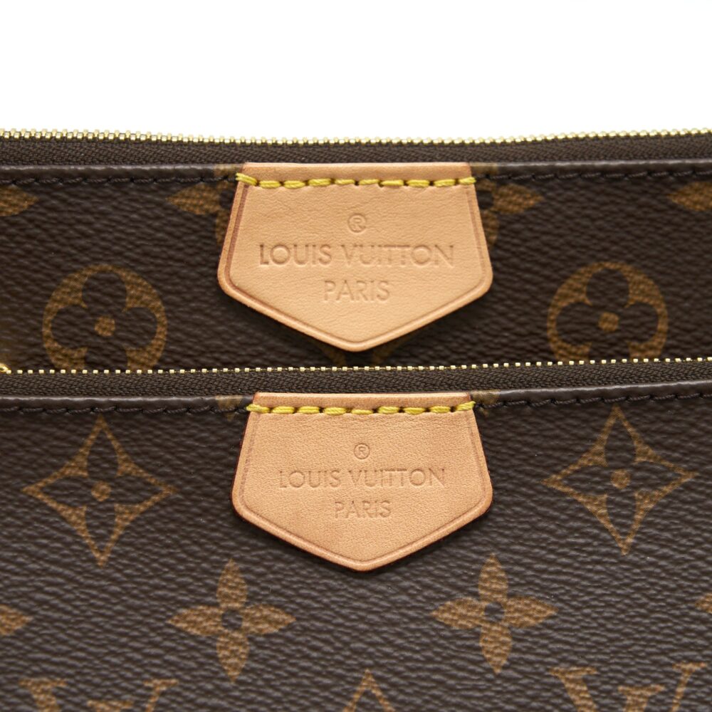 AAA Replica Louis Vuitton LV MULTI POCHETTE KAHKI STRAP MONOGRAM GHW