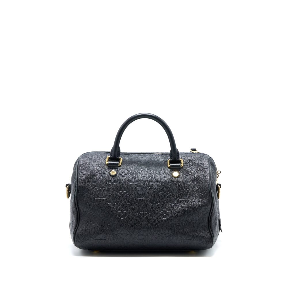 AAA Replica Louis Vuitton LV SPEEDY 25 MONOGRAM EMPREINTE BLACK GHW