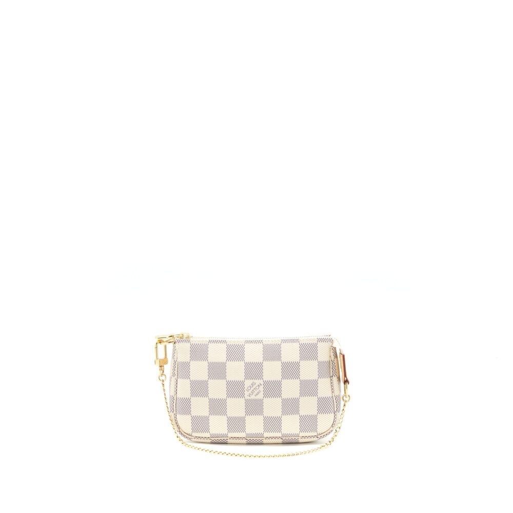 AAA Replica Louis Vuitton LV MINI POCHETTE ACCESSORIES DAMIER AZUR CANVAS