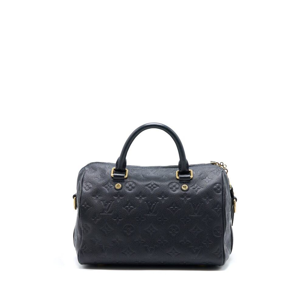 AAA Replica Louis Vuitton LV SPEEDY 25 MONOGRAM EMPREINTE BLACK GHW