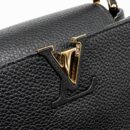 AAA Replica Louis Vuitton LV CAPUCINES BB WITH MONOGRAM FLOWER EMBELLISHMENTS TAURILLON BLACK GHW