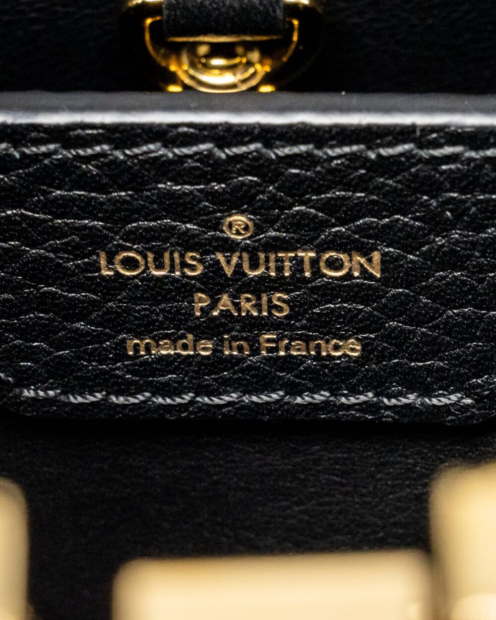 AAA Replica Louis Vuitton LV CAPUCINES BB WITH MONOGRAM FLOWER EMBELLISHMENTS TAURILLON BLACK GHW