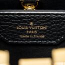AAA Replica Louis Vuitton LV CAPUCINES BB WITH MONOGRAM FLOWER EMBELLISHMENTS TAURILLON BLACK GHW