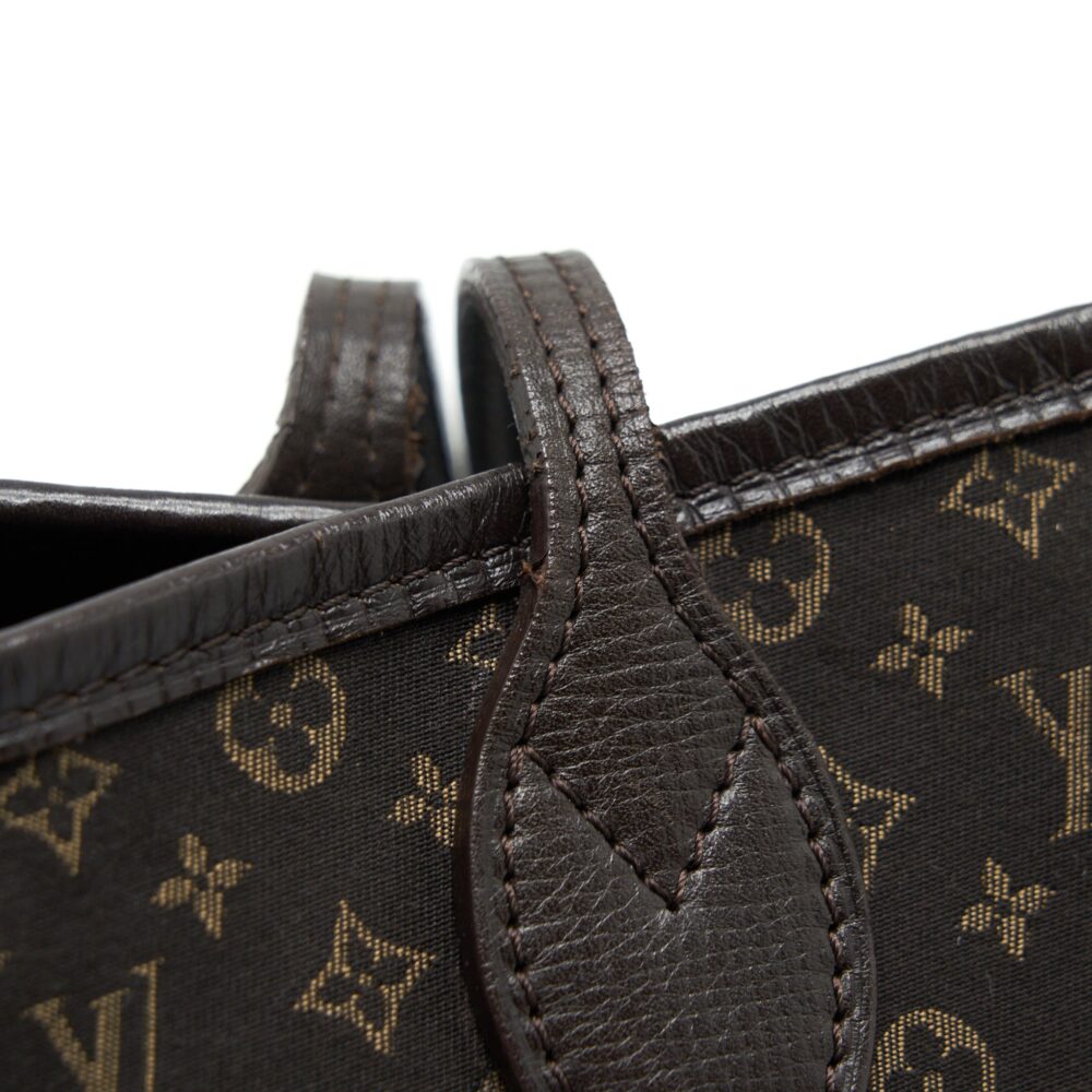 AAA Replica Louis Vuitton LV NEVERFULL MM MONOGRAM FABRIC DARK BROWN GHW
