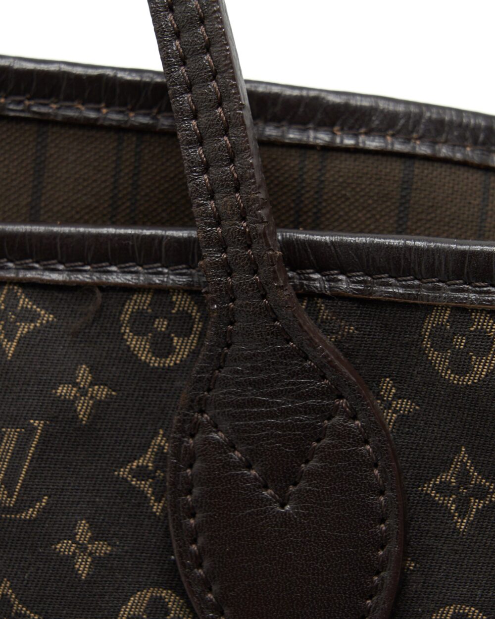 AAA Replica Louis Vuitton LV NEVERFULL MM MONOGRAM FABRIC DARK BROWN GHW
