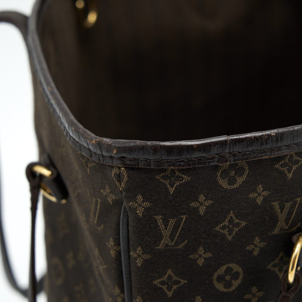 AAA Replica Louis Vuitton LV NEVERFULL MM MONOGRAM FABRIC DARK BROWN GHW