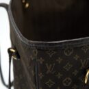 AAA Replica Louis Vuitton LV NEVERFULL MM MONOGRAM FABRIC DARK BROWN GHW