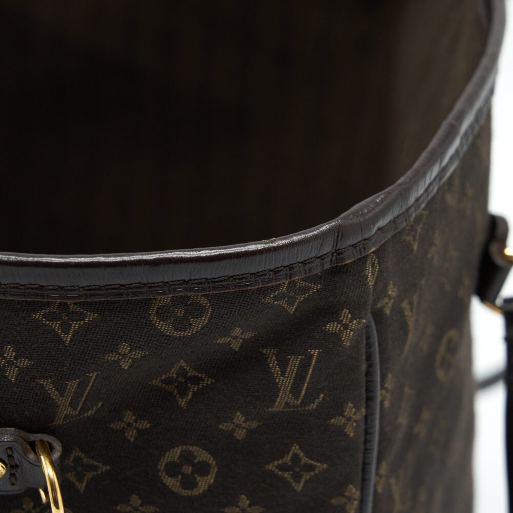 AAA Replica Louis Vuitton LV NEVERFULL MM MONOGRAM FABRIC DARK BROWN GHW