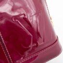 AAA Replica Louis Vuitton LV ALMA BB VERNI MIROIR PATENT DARK PINK GHW