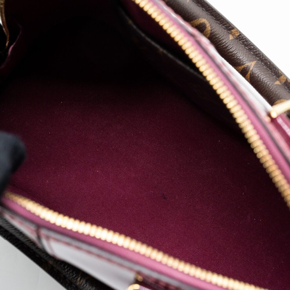 AAA Replica Louis Vuitton LV ALMA BB VERNI MIROIR PATENT DARK PINK GHW