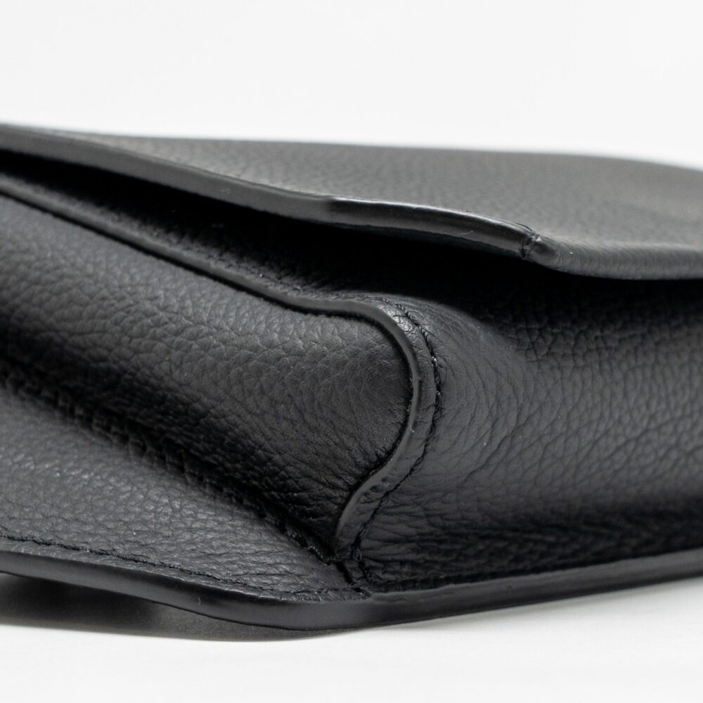 AAA Replica Louis Vuitton LV AEROGRAM TAKEOFF SLING BLACK GRAINED CALFSKIN BLACK HARDWARE