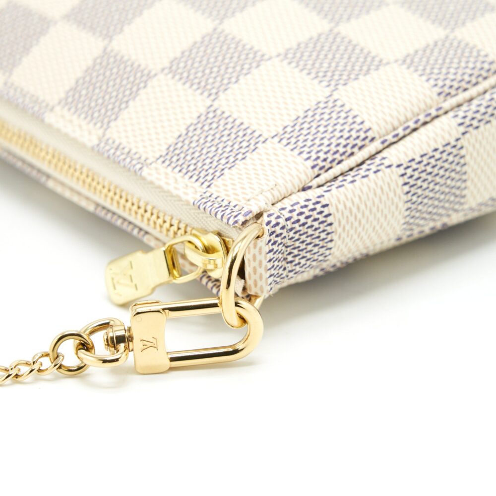 AAA Replica Louis Vuitton LV MINI POCHETTE ACCESSORIES DAMIER AZUR CANVAS