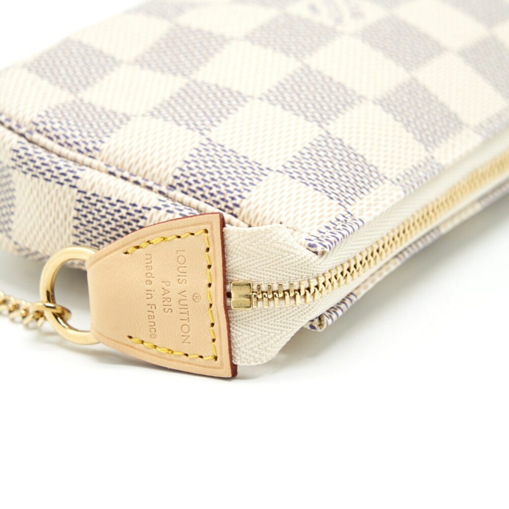 AAA Replica Louis Vuitton LV MINI POCHETTE ACCESSORIES DAMIER AZUR CANVAS
