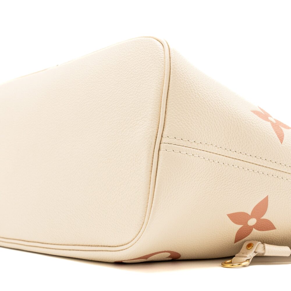 AAA Replica Louis Vuitton LV NEVERFULL MM MONOGRAM EMPREINTE CRÈME/ROSE TRIANON GHW(NEW VERSION)