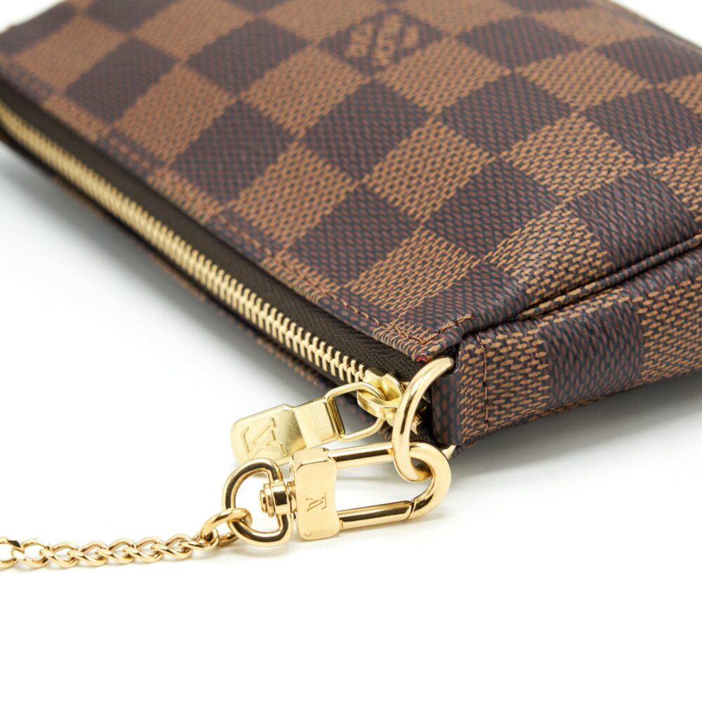 AAA Replica Louis Vuitton LV MINI POCHETTE ACCESSORIES DAMIER EBENE CANVAS