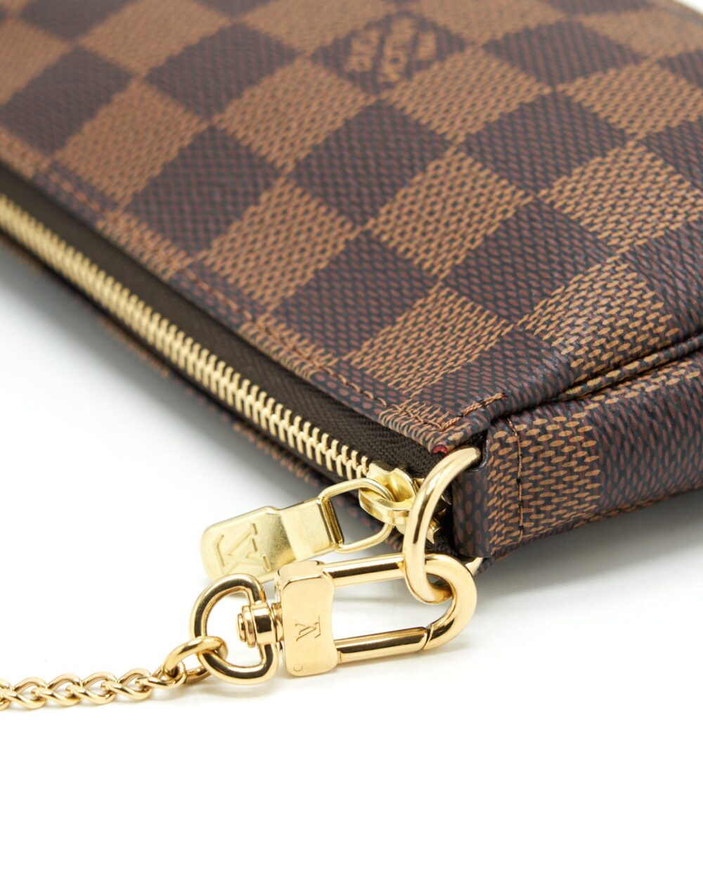 AAA Replica Louis Vuitton LV MINI POCHETTE ACCESSORIES DAMIER EBENE CANVAS