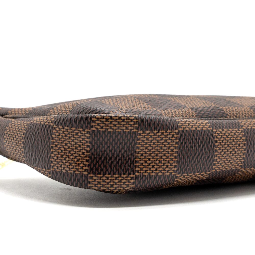 AAA Replica Louis Vuitton LV MINI POCHETTE DAMIER EBENE GHW