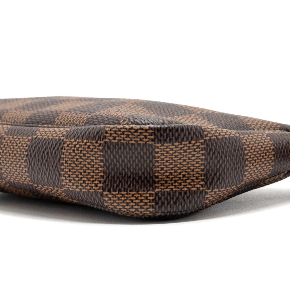AAA Replica Louis Vuitton LV MINI POCHETTE DAMIER EBENE GHW