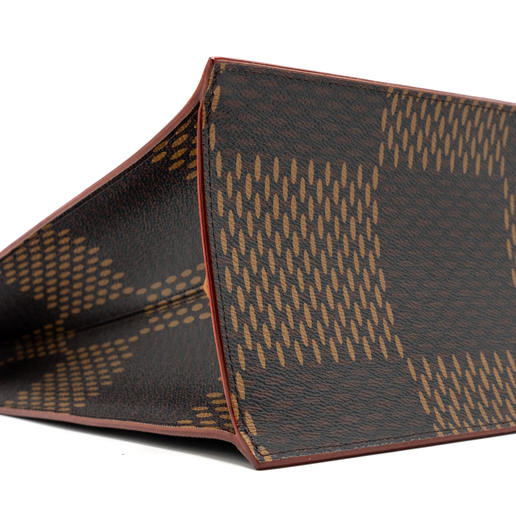 AAA Replica Louis Vuitton LV X NIGO GIANT TOTE DAMIER EBENE MONOGRAM CANVAS BROWN BLACK HARDWARE