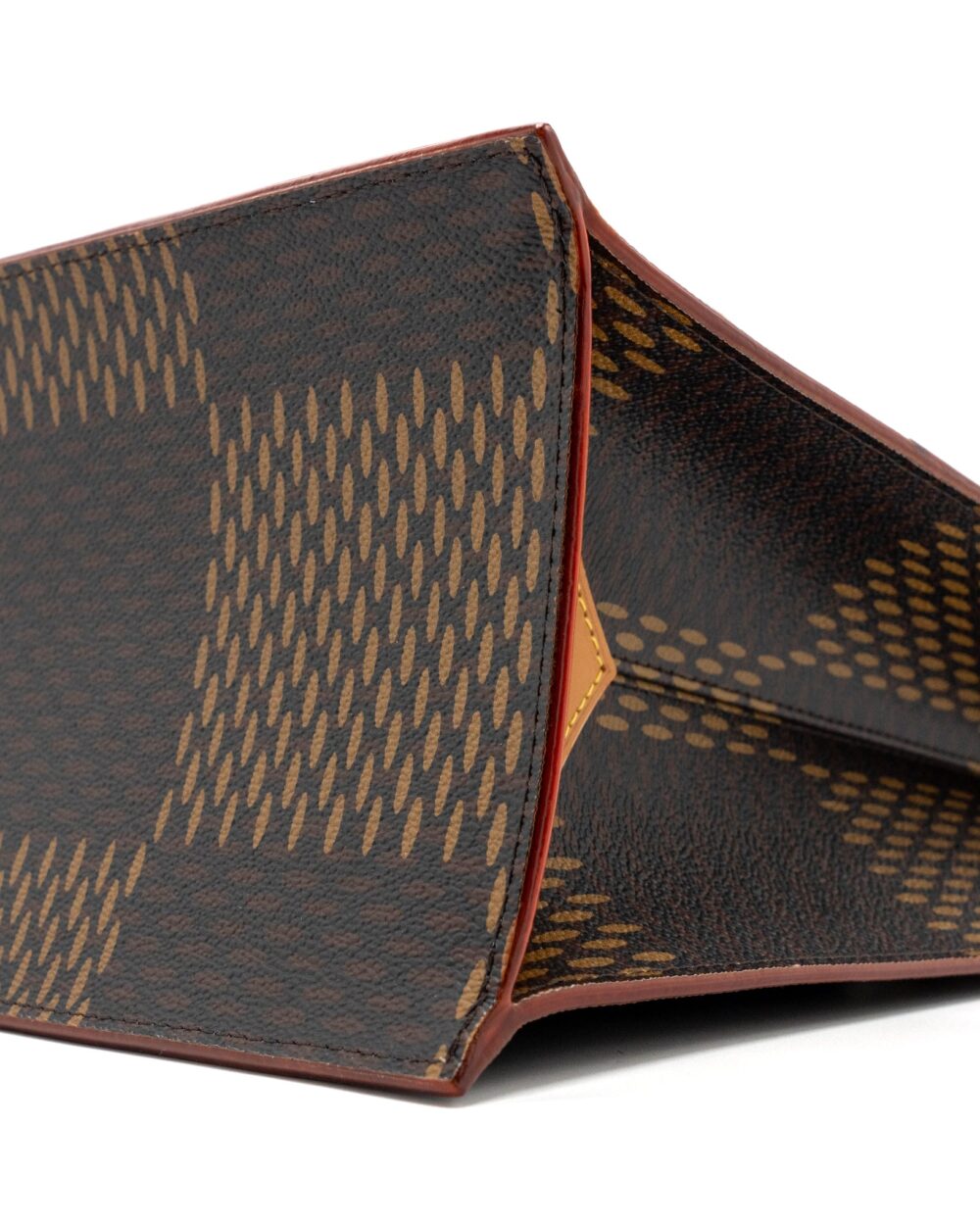AAA Replica Louis Vuitton LV X NIGO GIANT TOTE DAMIER EBENE MONOGRAM CANVAS BROWN BLACK HARDWARE