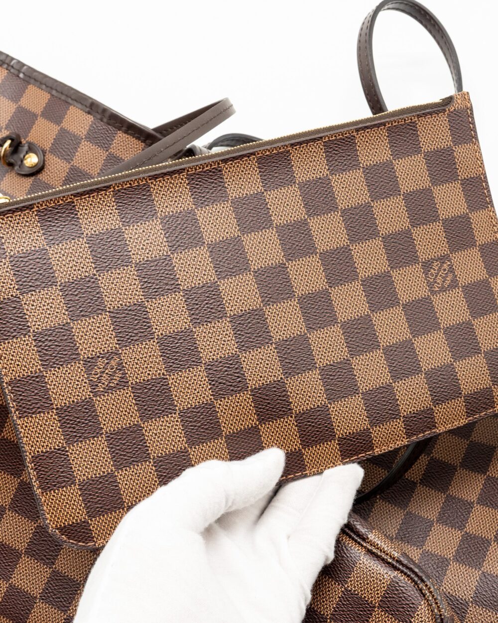 AAA Replica Louis Vuitton LV NEVERFULL MM DAMIER EBENE CANVAS GHW