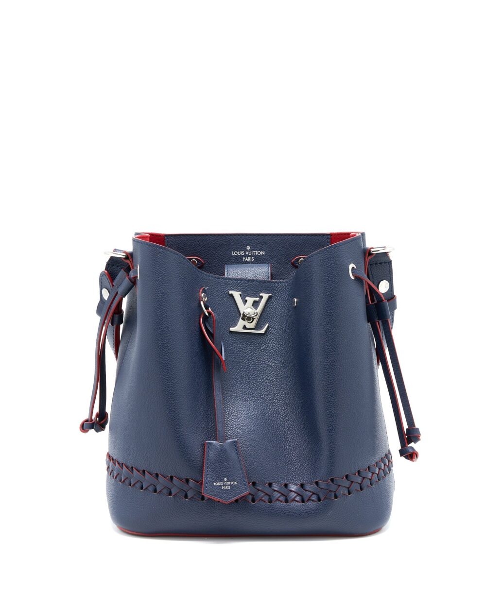 AAA Replica Louis Vuitton LV LOCKME BUCKET BAG CALFSKIN DARK BLUE SHW