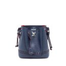 AAA Replica Louis Vuitton LV LOCKME BUCKET BAG CALFSKIN DARK BLUE SHW