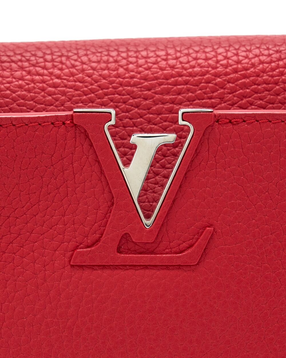 AAA Replica Louis Vuitton LV CAPUCINES BB TAURILLON RED GHW