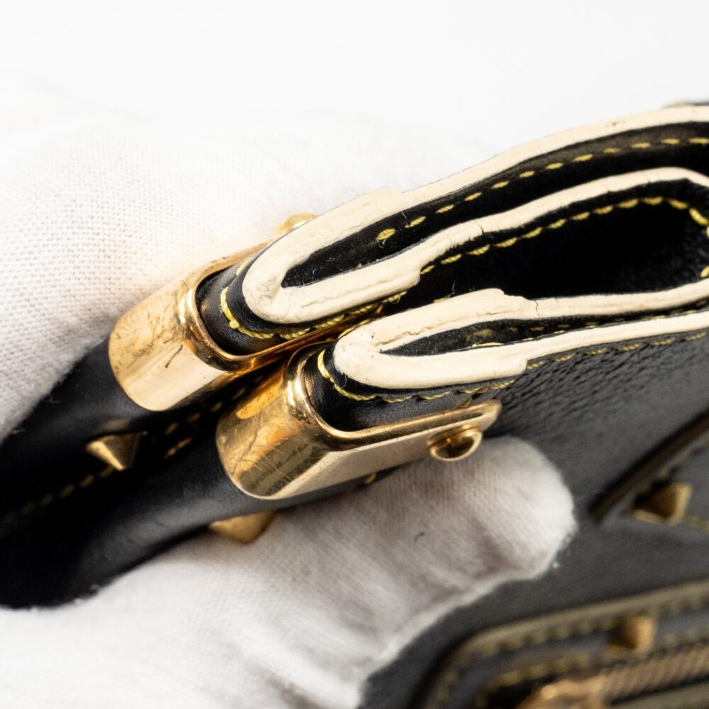 AAA Replica Louis Vuitton LV VINTAGE SHOULDER BAG BLACK GHW