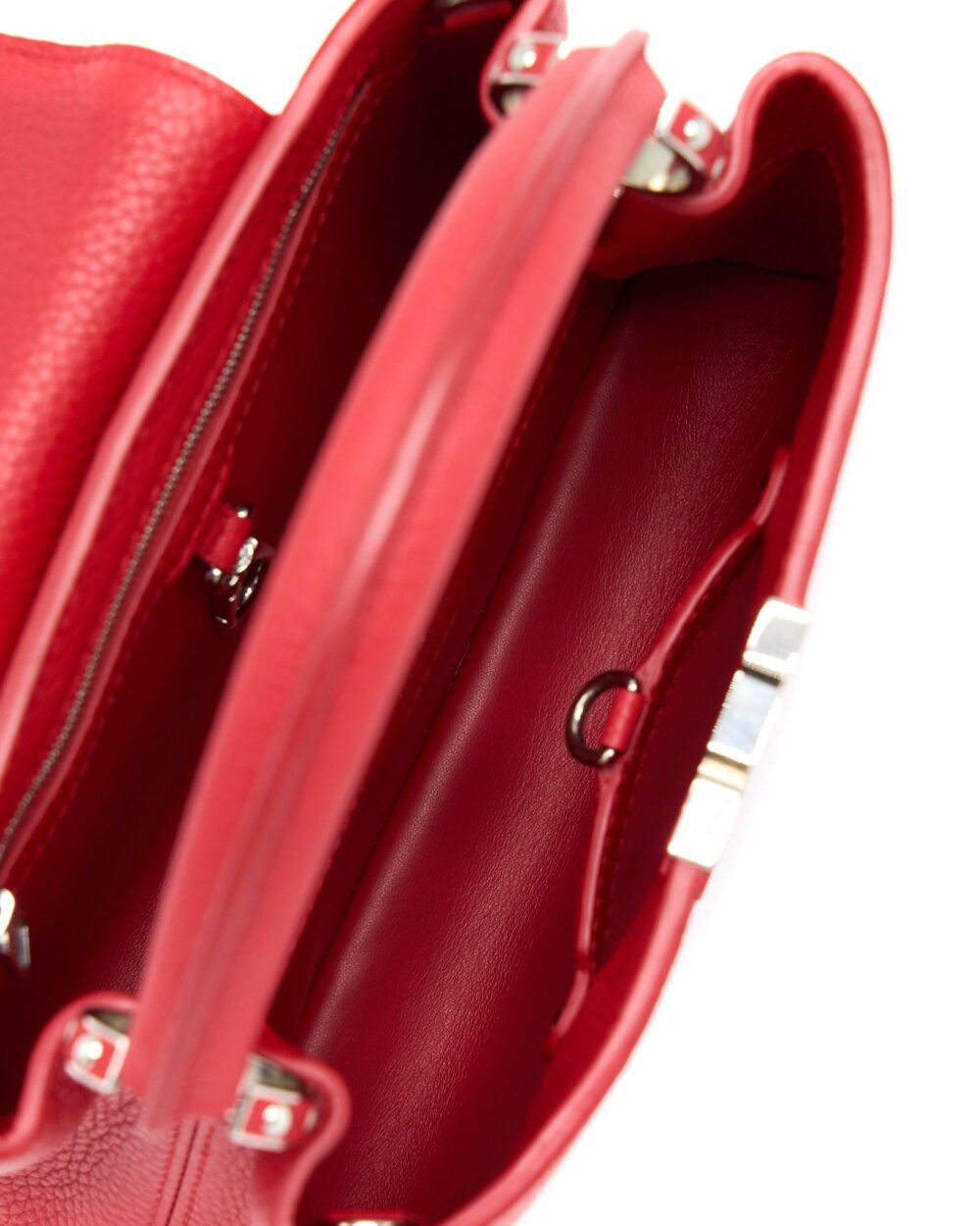 AAA Replica Louis Vuitton LV CAPUCINES BB TAURILLON RED GHW
