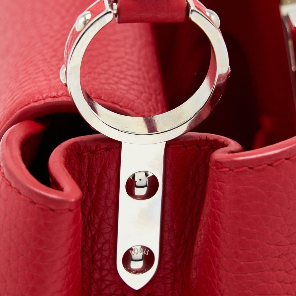 AAA Replica Louis Vuitton LV CAPUCINES BB TAURILLON RED GHW
