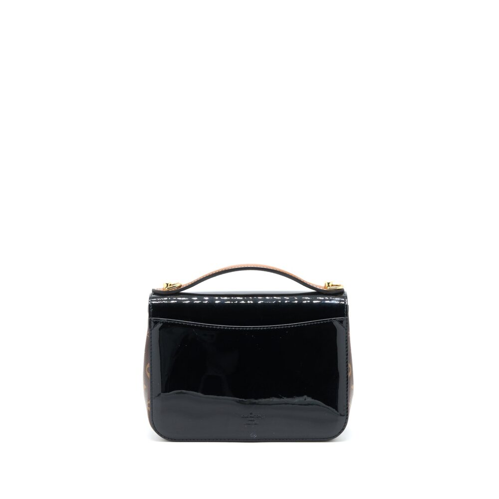AAA Replica Louis Vuitton LV CHERRYWOOD BB PATENT/MONOGRAM CANVAS BLACK GHW