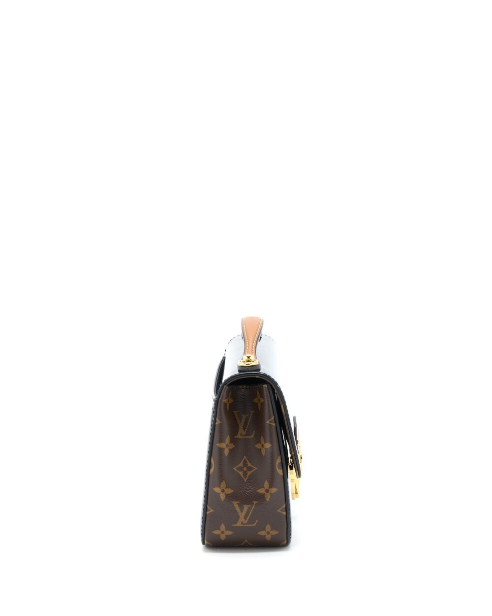 AAA Replica Louis Vuitton LV CHERRYWOOD BB PATENT/MONOGRAM CANVAS BLACK GHW