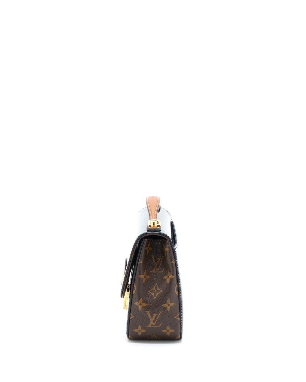 AAA Replica Louis Vuitton LV CHERRYWOOD BB PATENT/MONOGRAM CANVAS BLACK GHW
