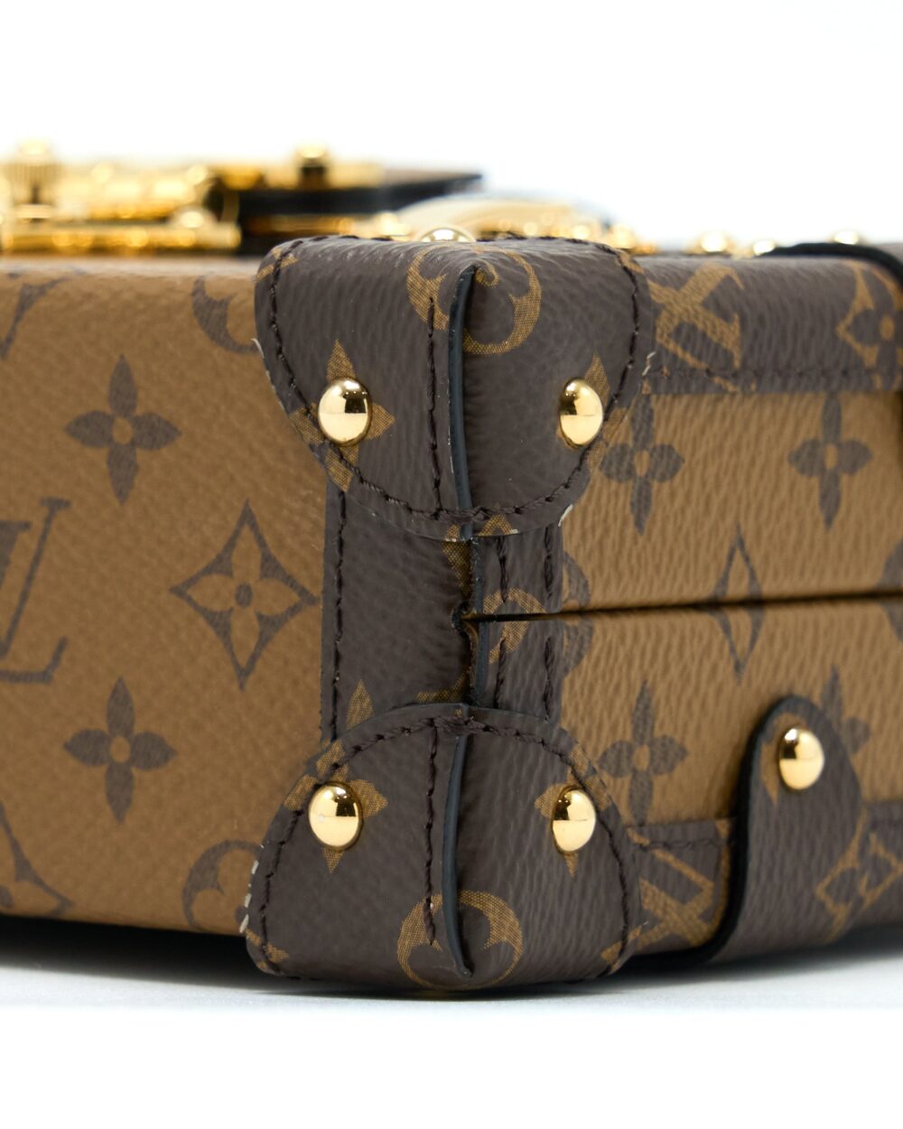 AAA Replica Louis Vuitton LV PETITE MALLE MONOGRAM REVERSE CANVAS GHW
