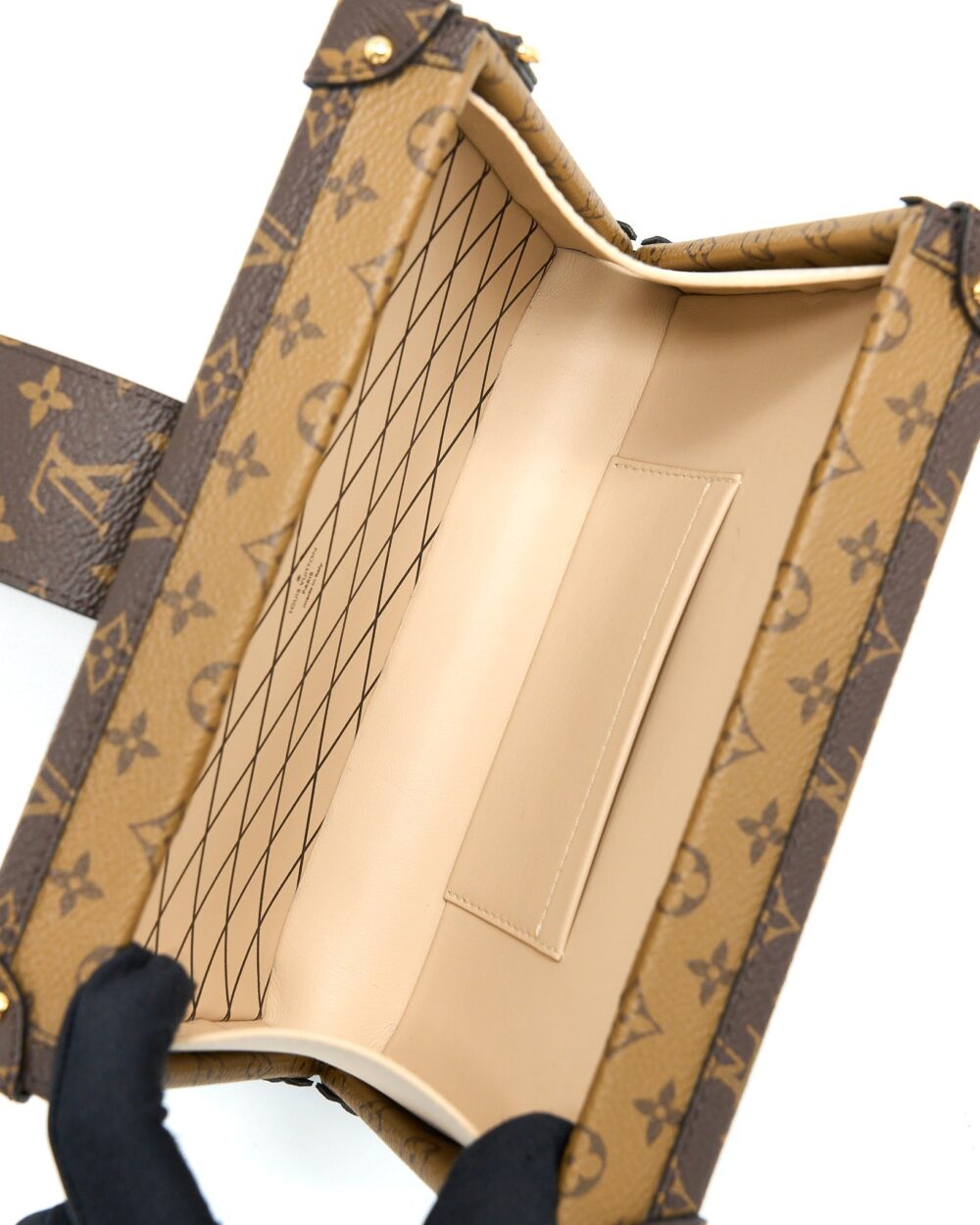 AAA Replica Louis Vuitton LV PETITE MALLE MONOGRAM REVERSE CANVAS GHW
