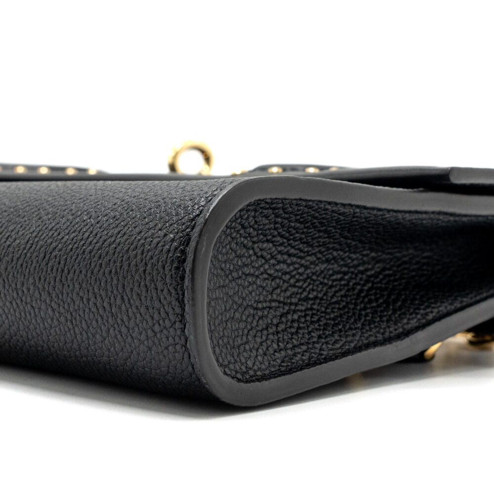AAA Replica Louis Vuitton LV FLAP SHOULDER BAG CALFSKIN BLACK GHW