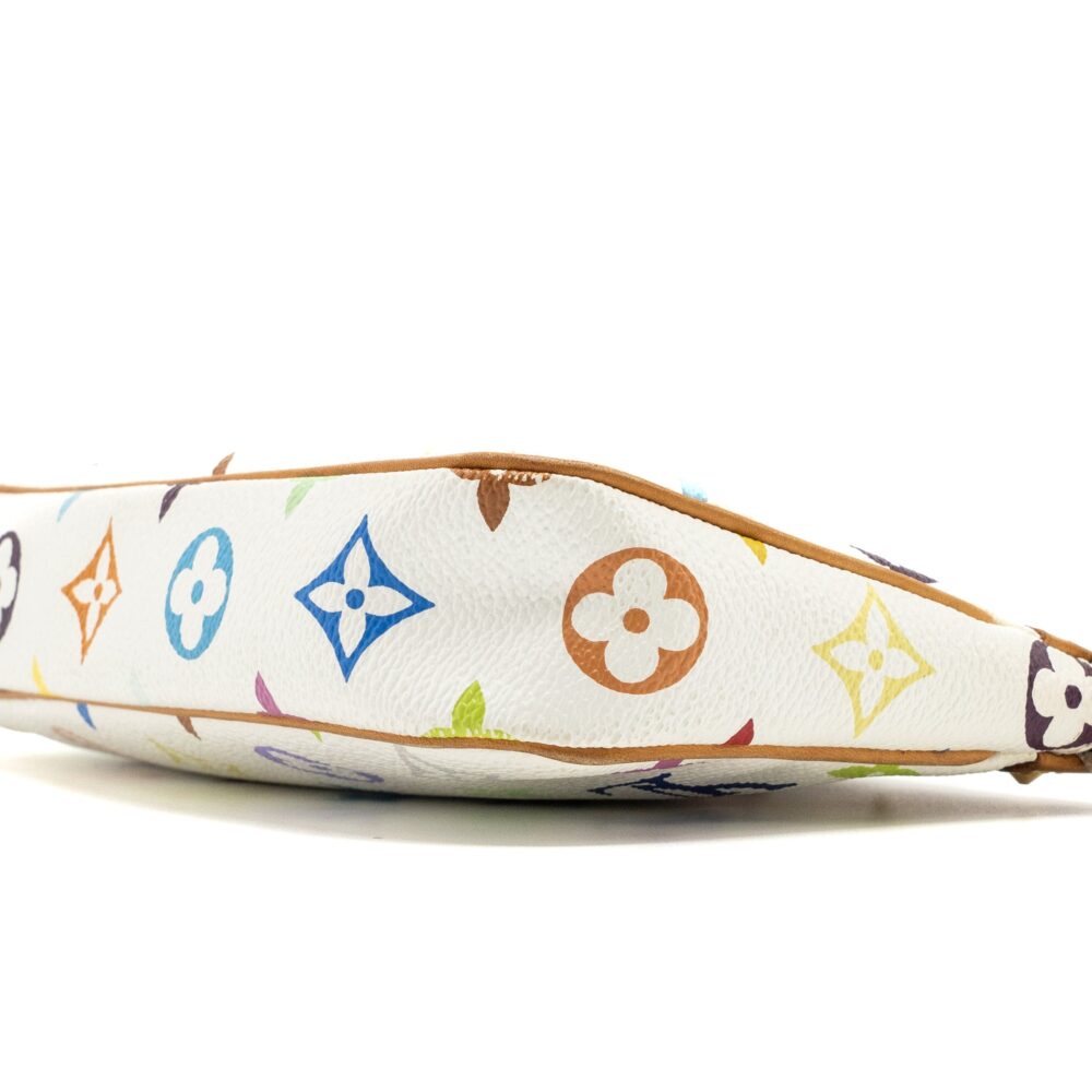 AAA Replica Louis Vuitton LV VINTAGE POCHETTE ACCESSORIES MULTICOLOUR MONOGRAM CANVAS WHITE GHW