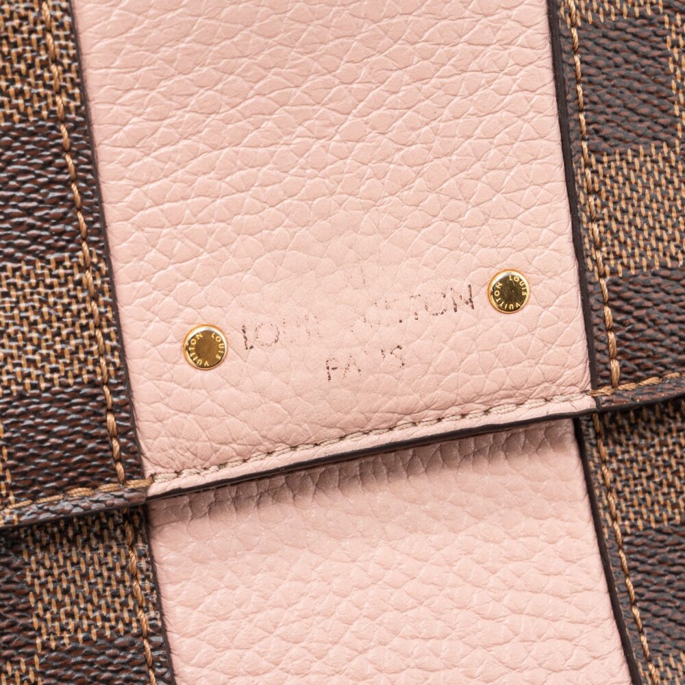 AAA Replica Louis Vuitton LV CLUNY BB DAMIER EBENE/PINK GHW