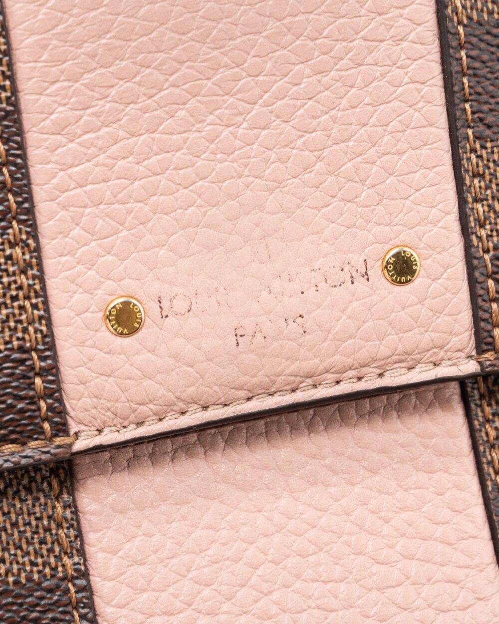 AAA Replica Louis Vuitton LV CLUNY BB DAMIER EBENE/PINK GHW